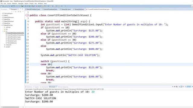Java Switch Case смотреть онлайн