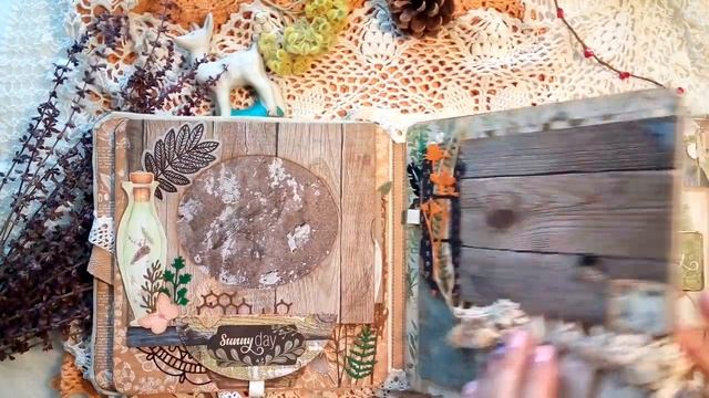 Scrapbooking , Forest album . Скрапбукинг. Лесной альбом . Скрап альбом в эко стиле смотреть онлайн