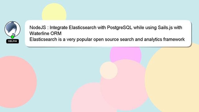 NodeJS : Integrate Elasticsearch with PostgreSQL while using Sails.js with Waterline ORM смотреть онлайн