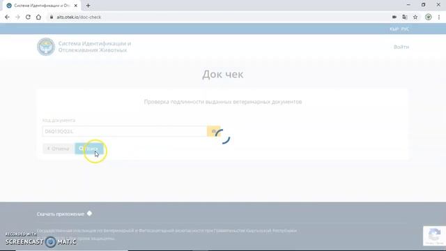 СИОЖ | Веб | Проверка документа на подлинность