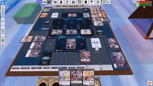 Tabletop Simulator - Wixoss Workshop Item #4 - Duel 3: Ulith (schwarz) Vs Layla (Rot)