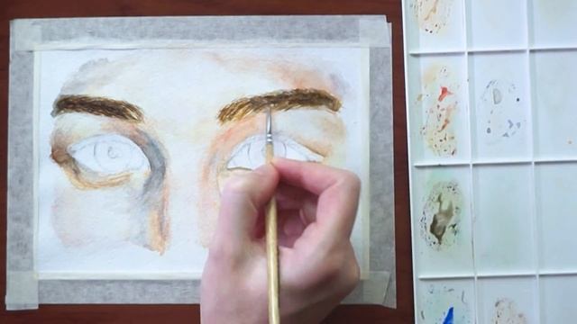 Рисую глаза акварелью (+ комментарии) смотреть онлайн