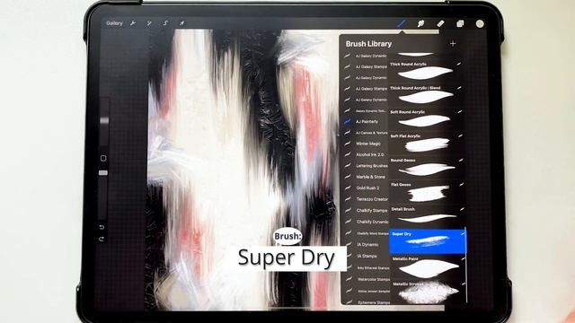 Painting Abstract Art with Metallics and Texture in Procreate | Modern Digital Art on iPad смотреть онлайн