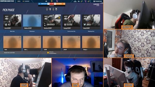 Team Secret VS Outsiders // Rainbow Six European League 2022 - Stage 3 - Playday #4 смотреть онлайн
