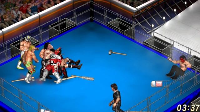 Fire Pro Wrestling World 8 Man Tag Team Barbed Wire Deathmatch смотреть онлайн