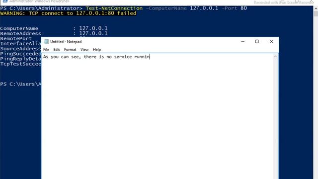 Powershell command to check open port смотреть онлайн