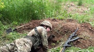 Окоп для стрельбы лежа   Выживание в бою   Инженерная подготовка  Норматив №1  720p