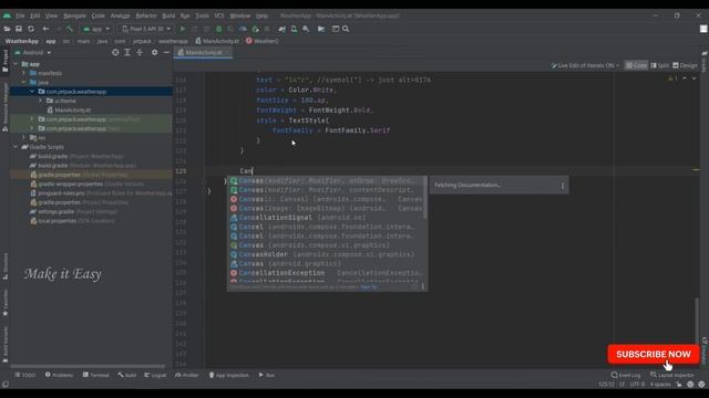 Simple Weather UI Design in Jetpack Compose | Android | Kotlin | Make it Easy смотреть онлайн