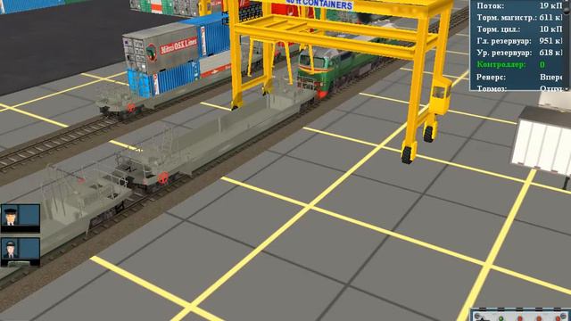 SlyFox - Платформа 13-3124, контейнеры в два яруса! Обкатка в Trainz 2012 смотреть онлайн