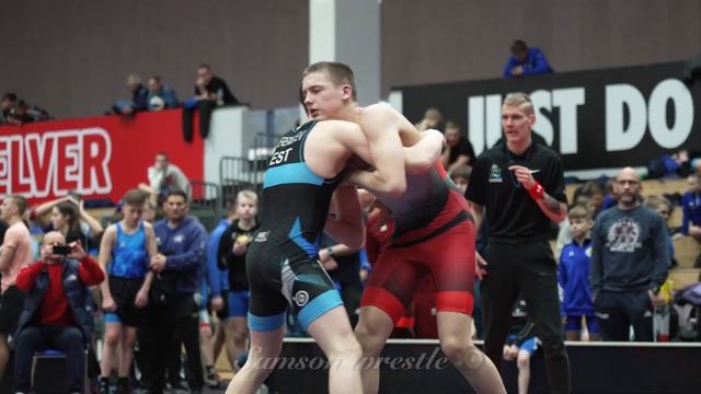 U17 K. Zivkovs (LAT) vs D. Jeremejev (EST). Greco-Roman 70kg Palusalu memorial youth wrestling. смотреть онлайн