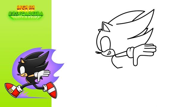 Como DESENHAR O DARK SONIC - Como DIBUJAR A DARK SONIC - How To DRAW DARK SONIC - Desenhar E Colori