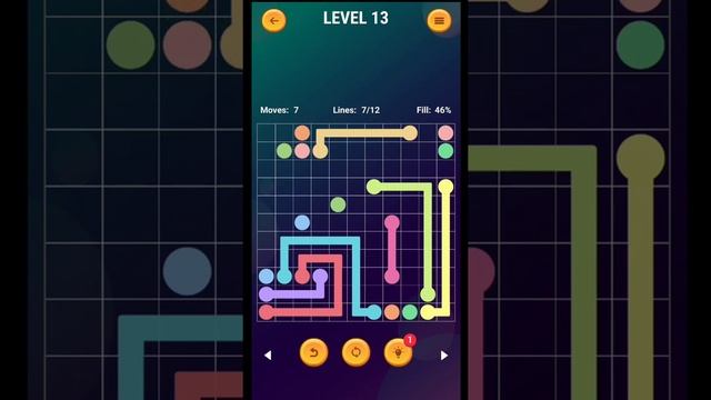 Connect the dots - Line puzzle game Expert level 13 #shorts смотреть онлайн