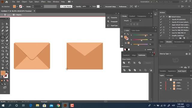 Envelope tutorial in Adobe Illustrator 2020 смотреть онлайн