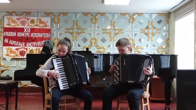 Лебедев "Гардемарины, вперед!", исп. ансамбль Егорова Мария 11 лет, Рыбин Никита 10 лет смотреть онлайн