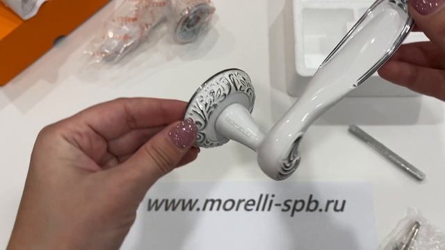 Дверные ручки Morelli "GIUSEPPE" MH-22-CLP W/PC - Цвет - Белый/хром смотреть онлайн