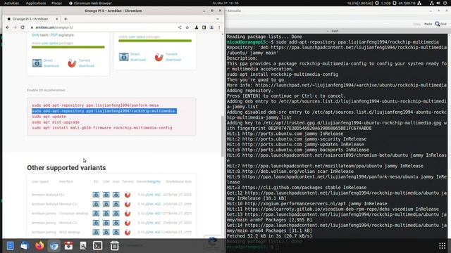 Orange Pi 5 RK3588S review with Armbian Jammy Gnome смотреть онлайн