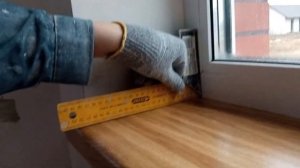 Установка подоконников из Дуба!