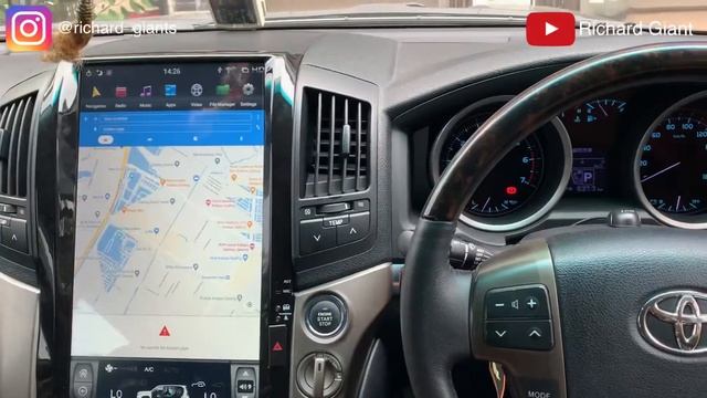 Head unit Android Tesla style For Toyota Land Cruiser 2010 смотреть онлайн