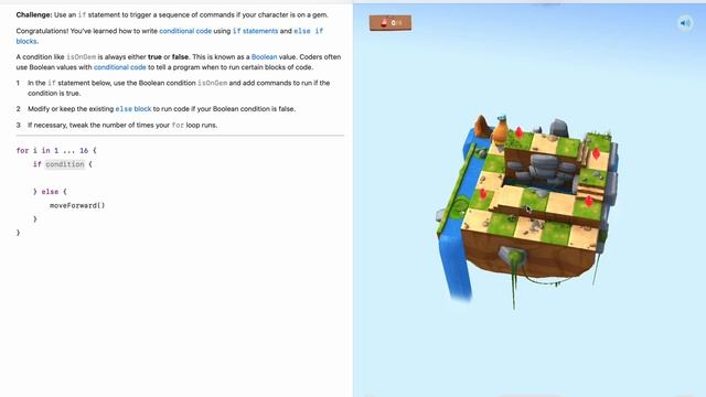 Swift Playgrounds на русском, Conditional Code 4 урок | Conditional Climb смотреть онлайн