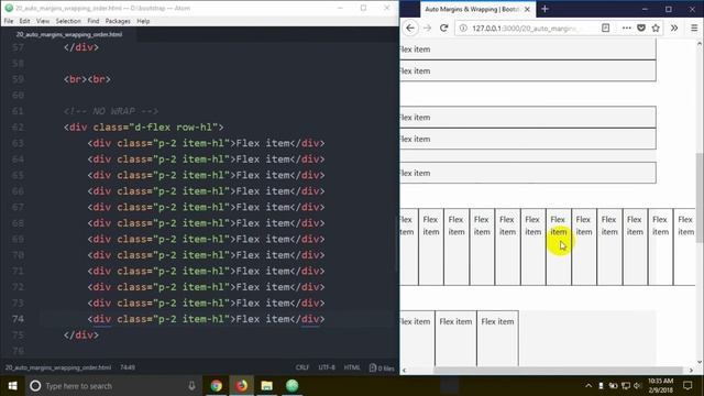 Bootstrap 4 [#22] Auto Margin, Wrap & Ordering смотреть онлайн