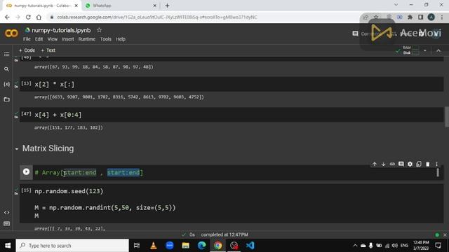4.array slicing смотреть онлайн