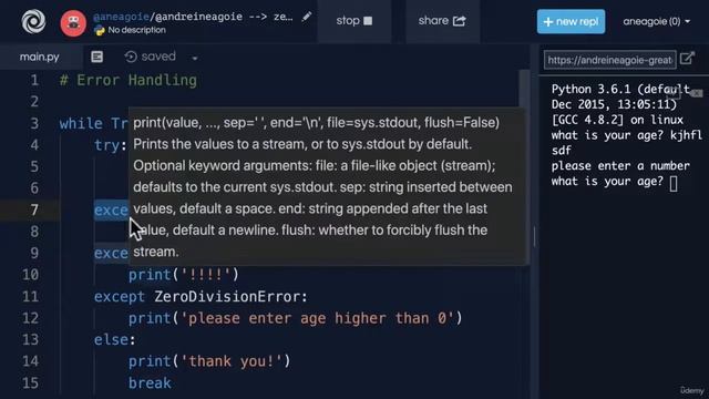Tutorial 09 Advanced Python - Error Handling (Python Zero to Hero) смотреть онлайн