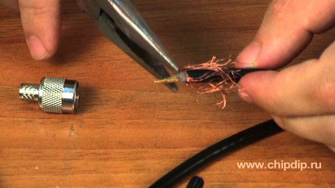 Монтаж TNC разъема на кабель