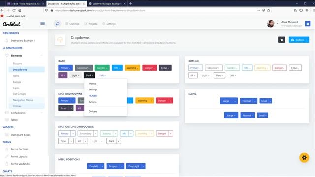 Création d'une application avec Cake PHP - Choix du thème Admin Dashboard (ArchitectUI) смотреть онлайн