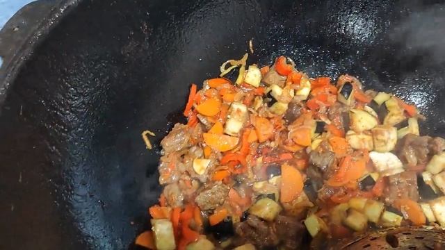 ОВОЩНОЕ РАГУ, С МЯСОМ И БАКЛАЖАНАМИ, ЭТО, ОЧЕНЬ, ОЧЕНЬ ВКУСНО!!! #еда #вкусно #мясо#баклажаны# смотреть онлайн