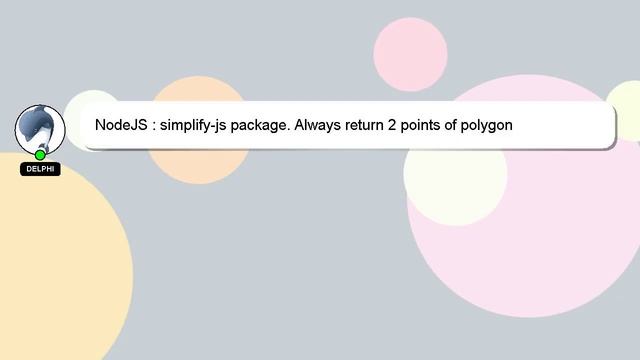 NodeJS : simplify-js package. Always return 2 points of polygon смотреть онлайн