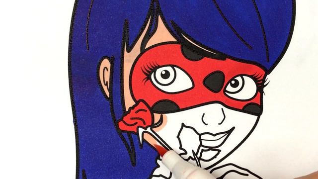 Coloring Miraculous Ladybug Romantic Moments | How To Color Miraculous Ladybug With Rose Scene