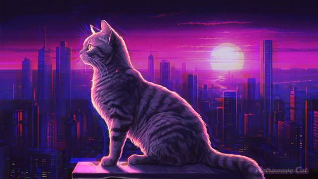 ⫷ Synthcat's Sunset ⫸ 80's Synthwave ● Chillwave ● Retrowave Music смотреть онлайн