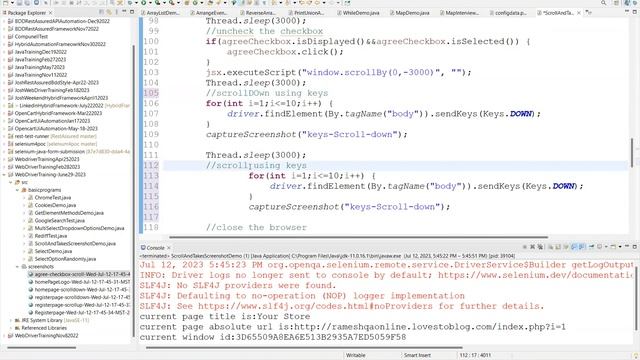 WebDriver Scroll TakesScreenshot Broken Links Broken Images july 12 2023 смотреть онлайн
