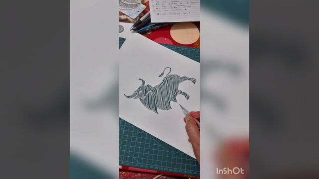 #37#paper cutting-Zodiacsign-Taurus-papercraft-paperart-Paper cut by Shalini смотреть онлайн