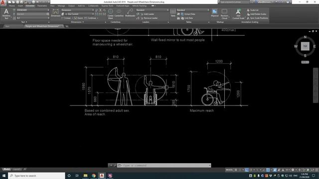 What's in the CAD Block? - People and Wheelchairs Dimensions смотреть онлайн