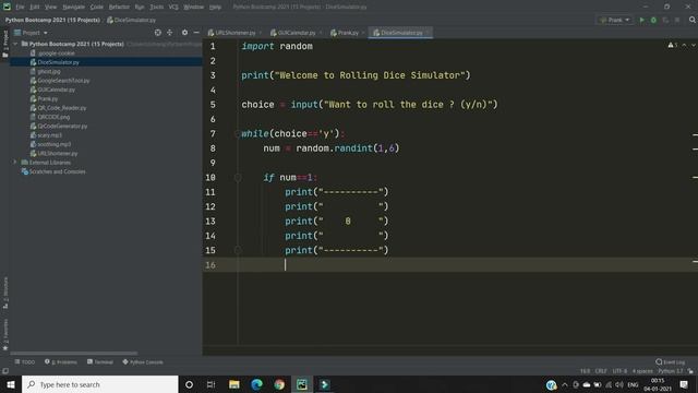 Dice Simulator using Python -2 смотреть онлайн