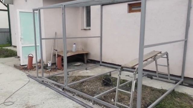 Хозблок ( сарай ) 3 на 2.5 метра из проф трубы. смотреть онлайн