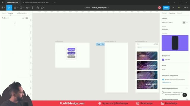 Botão com múltiplas interações [trocar de página] @Figma tutorial смотреть онлайн