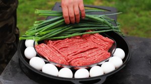 Омлет с фаршем по арабски. Идеальный завтрак(делюсь рецептом).