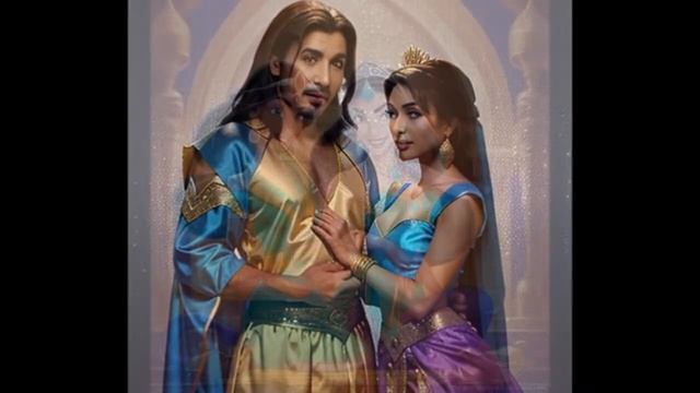 Real Princess Jasmine And Jafar. Fantasy Drawing AI, Neural Network Fanart Cosplay, Relax