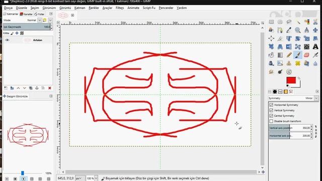 GİMP 2.10 Symmetry Painting Mirror Mandala смотреть онлайн