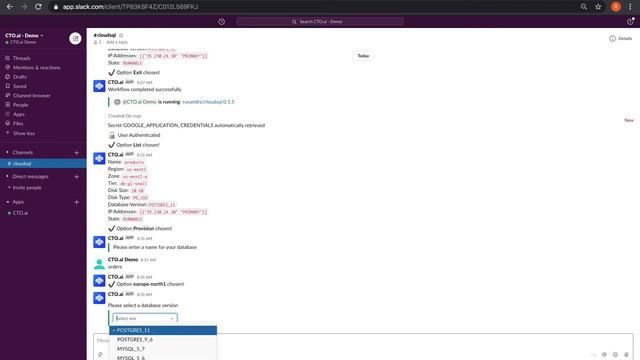 ?Managing Cloud SQL Services using Slack - CTO.ai Ops Examples ? смотреть онлайн