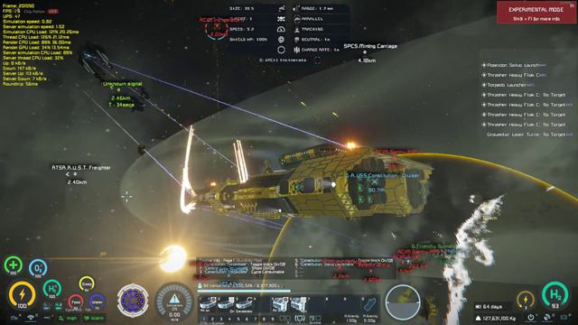 Space Engineers Battleship vs Carriers, Battleships, Cruisers, and Fighters смотреть онлайн