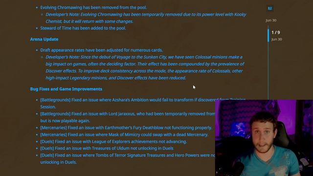 COLOSSAL Hotfix Has Hit Arena!!! - Hearthstone 2022 Taverns of Time Sunken City смотреть онлайн