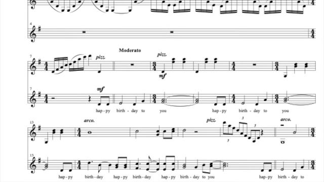 Happy Birthday to You for Violin and Two Voices arrangement смотреть онлайн
