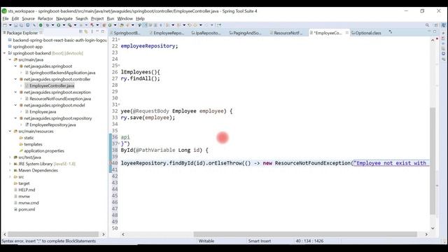 Angular 10 + Spring Boot CRUD Full Stack App - 17 - Creating REST API to Get Single Employee Object смотреть онлайн
