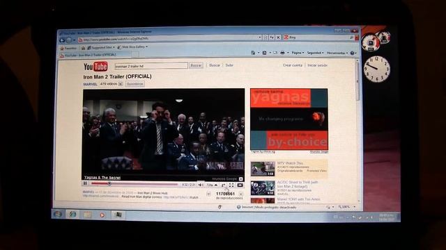 Acer Aspire ONE 751h Youtube video 720p test смотреть онлайн
