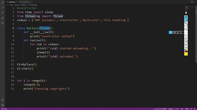 Multithreading in Python | Create Threads By Extending Thread Class | run() Method смотреть онлайн