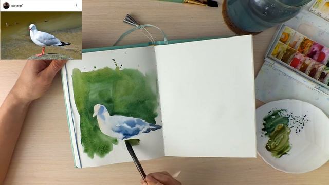 Быстрая зарисовка "Чайка" +English names of colors смотреть онлайн