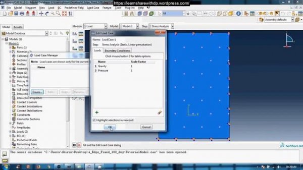 How to use load case in abaqus?
